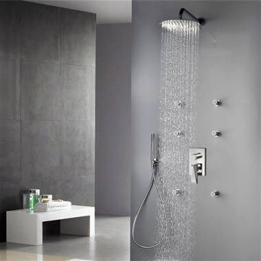 Juno Showers JS121SF Complete Shower System with Rough-In Valve