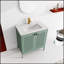 Meuble-lavabo autoportant de 30 pouces avec lavabo en céramique, capacité de charge élevée et fabrication en acier laminé à froid durable
