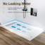 Ensemble de plancher de salle de bain 60 po x 32 po antidérapant blanc