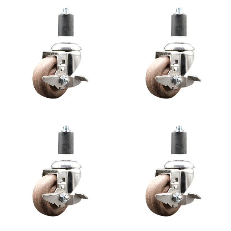 Stem Caster, 3" H x 3" W