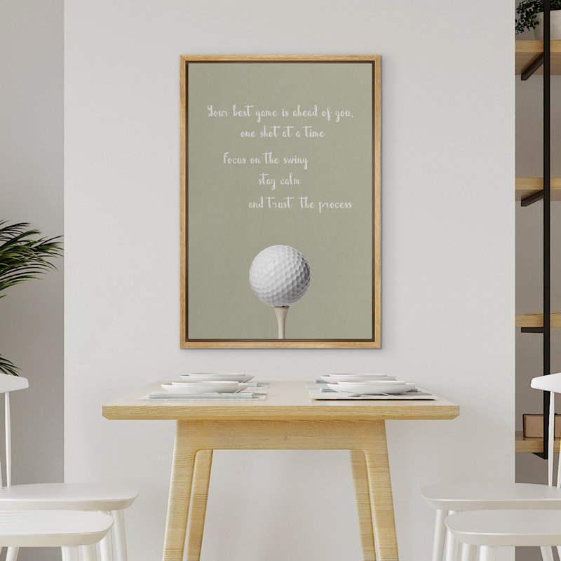 Impression sur toile encadrée de mots textuels vert clair, H 24 po x l 16 po, Naturel
