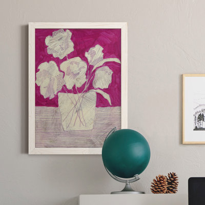 Fuchsia Arrangement I - peinture sur toile encadrée