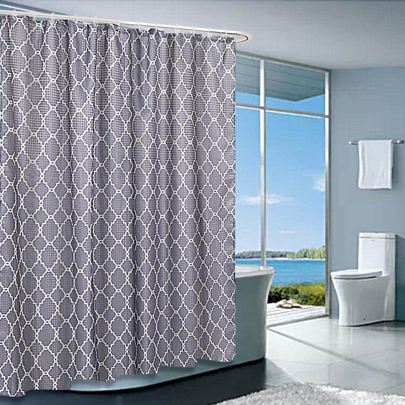 Geometric Shower Curtain, 72" H x 180" W x 5" D
