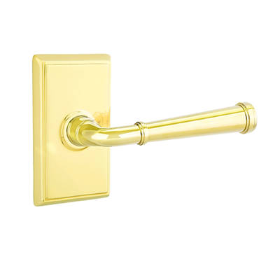 Turino Round Door Lever with Rectangle Rosette