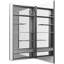 Maxstow Surface Mount Frameless Medicine Cabinet with LED Lighting-844834918-844834916