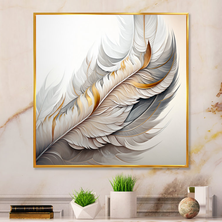Feathers on white print by Editors Choice