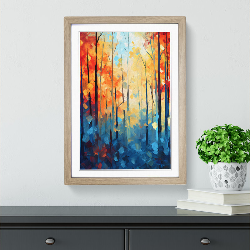 Single Picture Frame Wall Art, 34cm H x 25cm W, Oak Framed