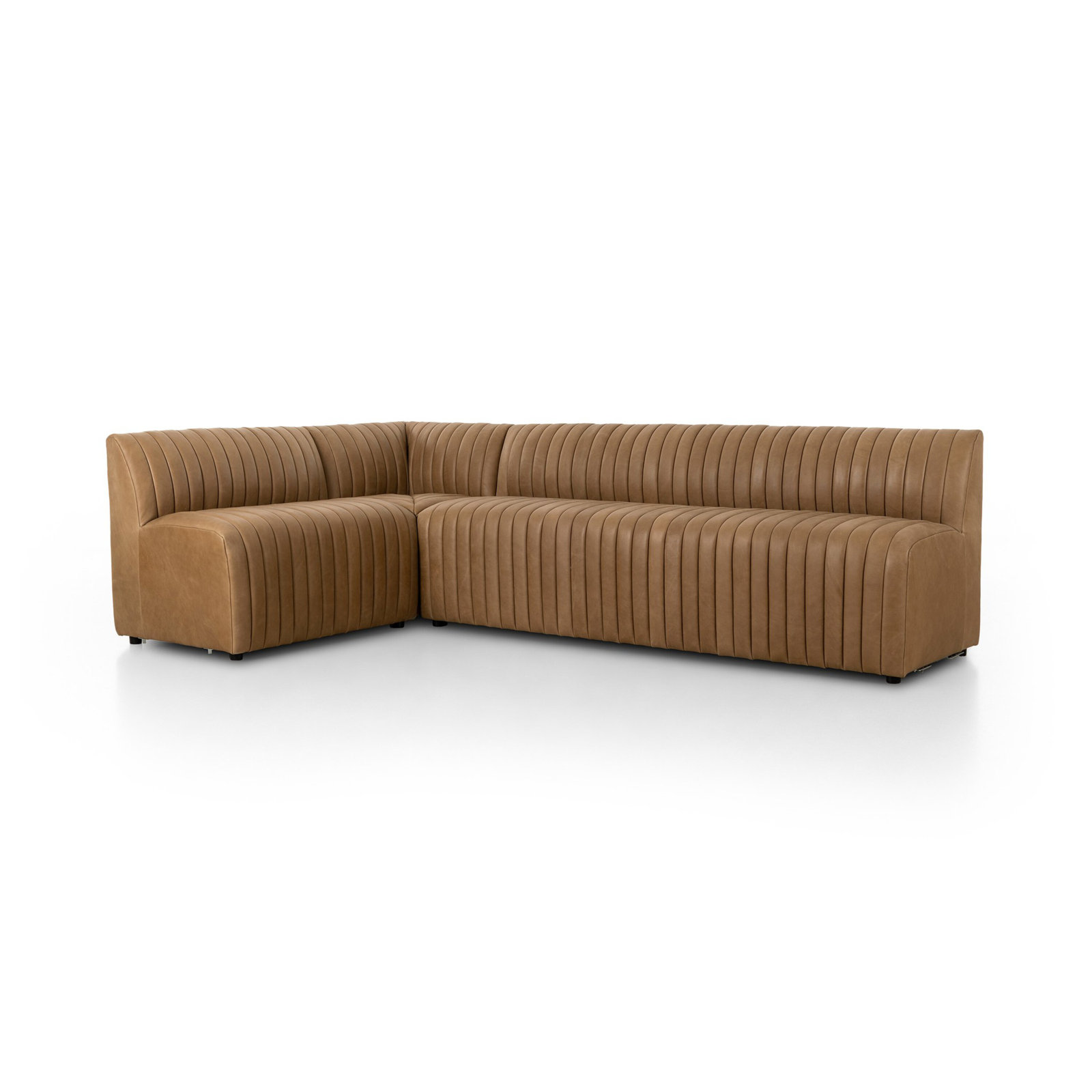 Brandt Dining Banquette L Shape -Palermo Drift, 31.5" H x 110" W x 66.5" D