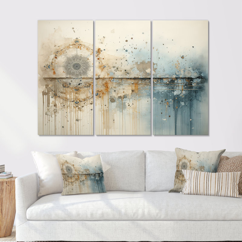 Minimalisme, ensemble d'illustrations murales, "Spiritual Illumination II", H 28 po x l 36 po x P 1 po, Toile tendue