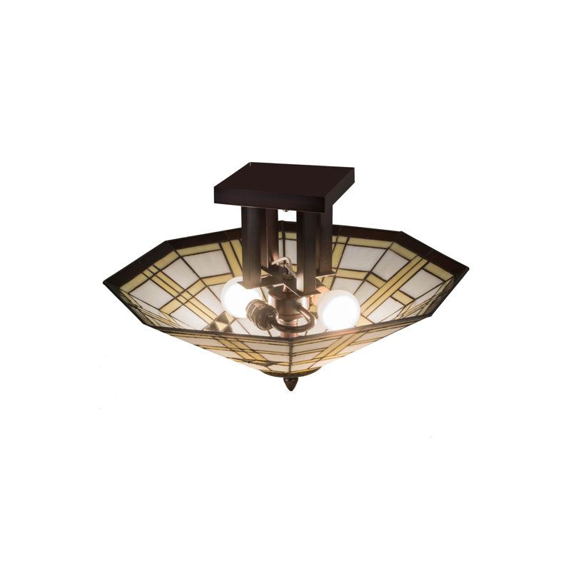 Meyda Tiffany & Stained Glass 2 - Light Semi Flush Mount