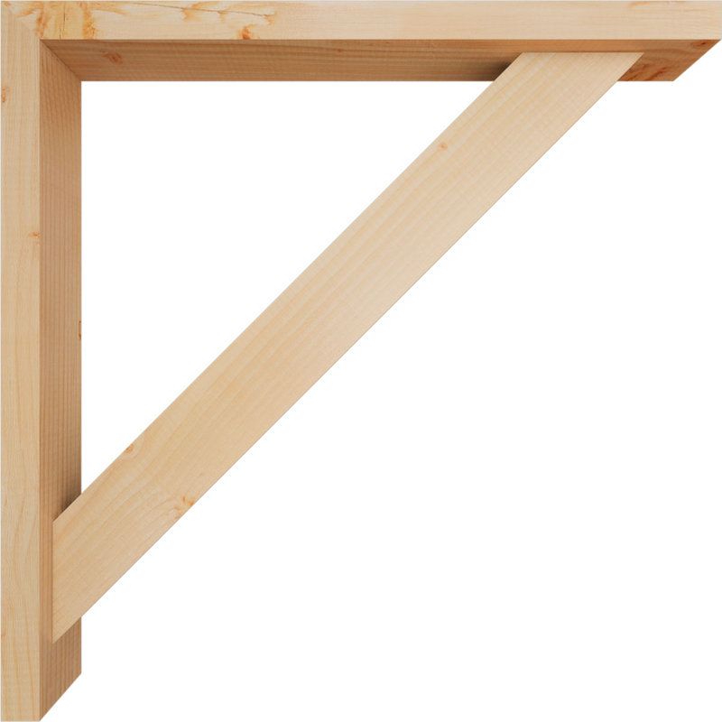 Support de bloc traditionnel avec entretoise décalée, 28 po x 28 po, Sapin Douglas de l 3 1/2 (lisse)
