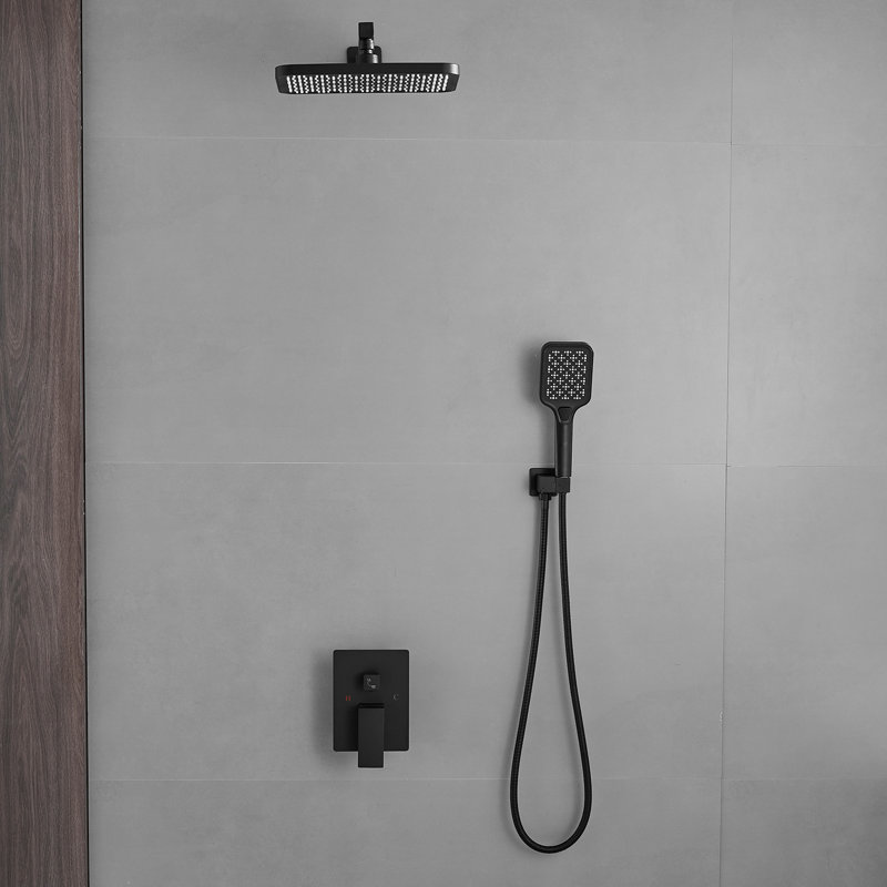 1 Complete Shower System, Matte Black