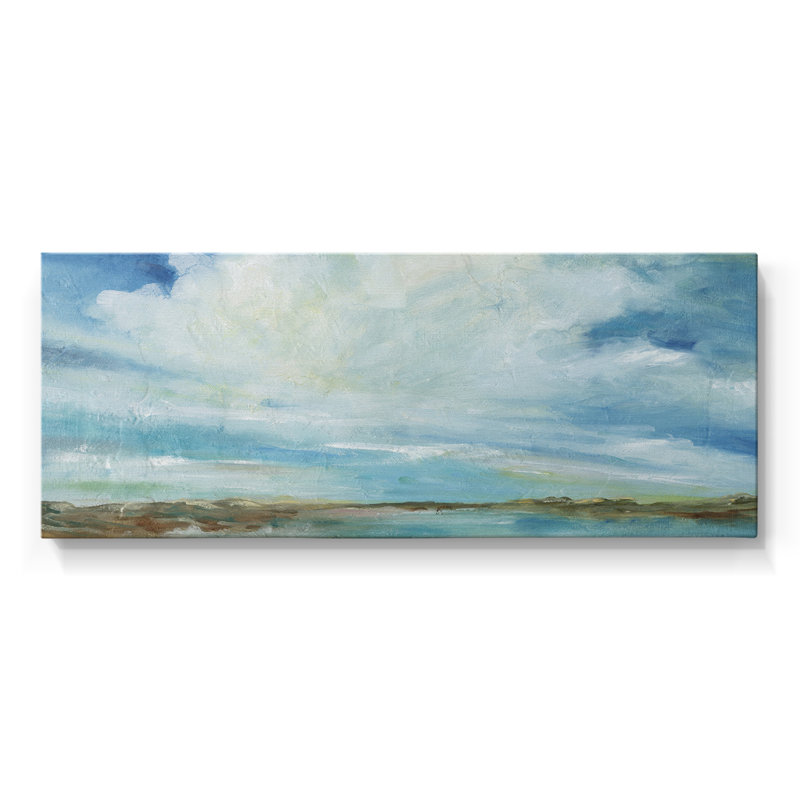 Mer et ciel - Toile tendue avec châssis - Prêt à accrocher, H 12 po x l 30 po