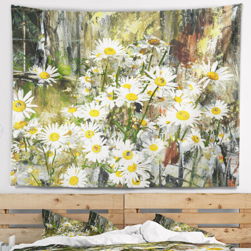 Tapisserie florale «Daisies», H 50 po x l 60 po