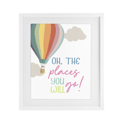 The Places You Will Go Framed Print Under Glass, design by Christine Simpson Art