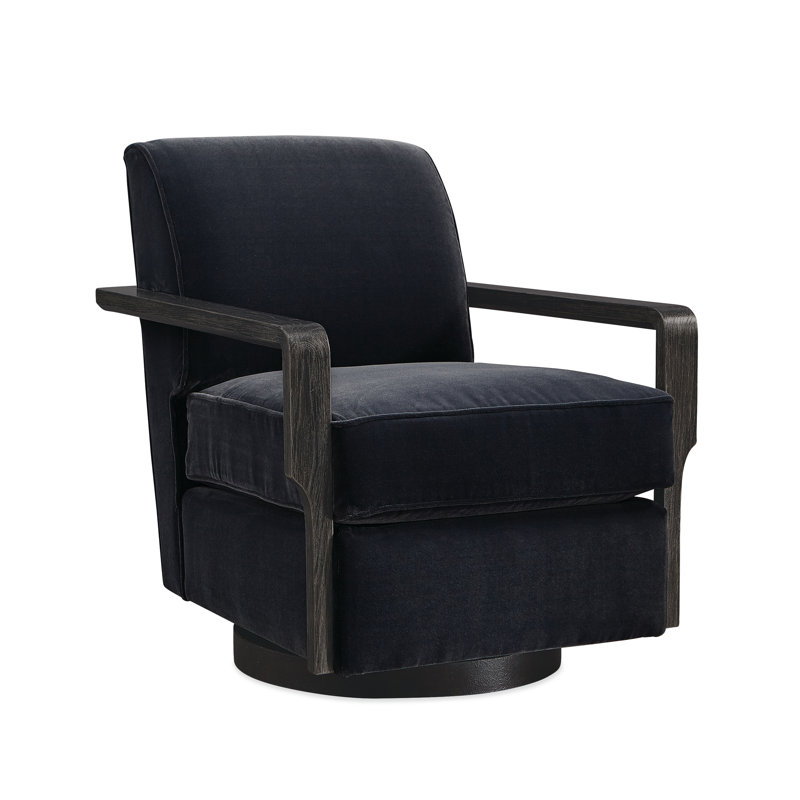 Modern Remix Velvet Swivel Armchair