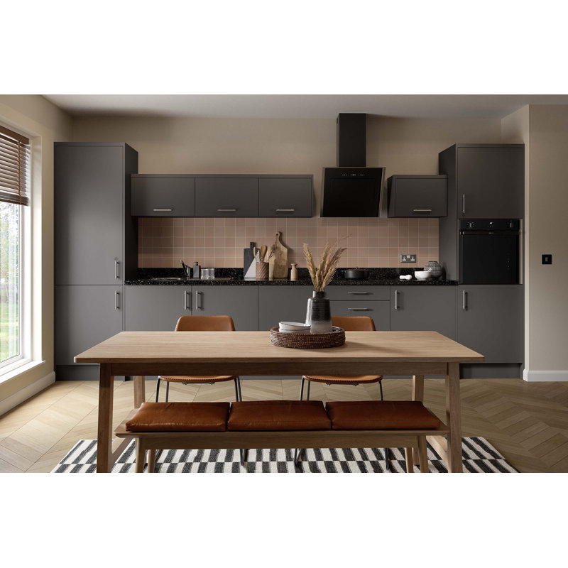 KitchenKit Flatpack Slab Matt Panel Wall End, Graphite