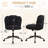 Modern Teddy Velvet Upholstered Swivel Task Chair-1368650431
