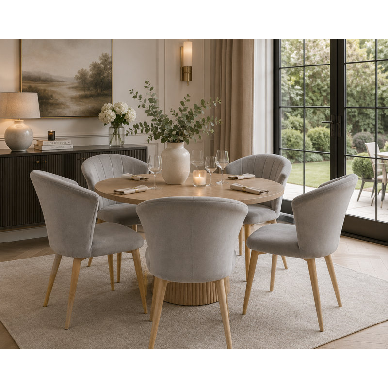 Siyana Upholstered Dining Chair, Grey