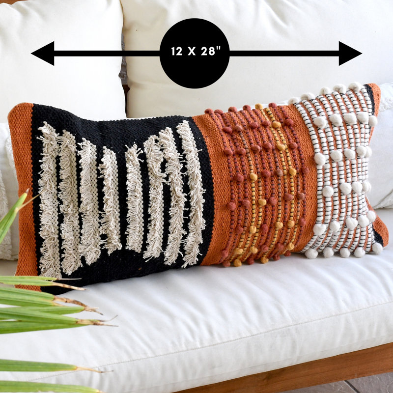  Cotton Lumbar Rectangular Pillow Cover