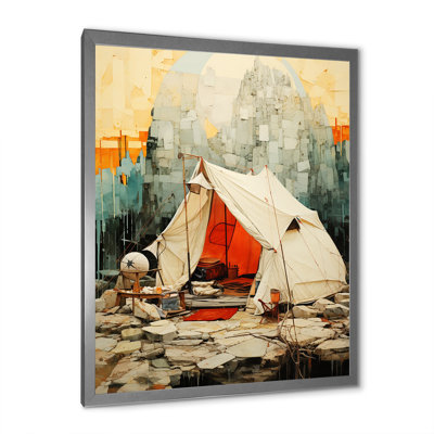 " Minimalism Camping Travel Collage "