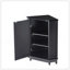 Armoire de salle de bain noire en coin avec tablette réglable-129460132