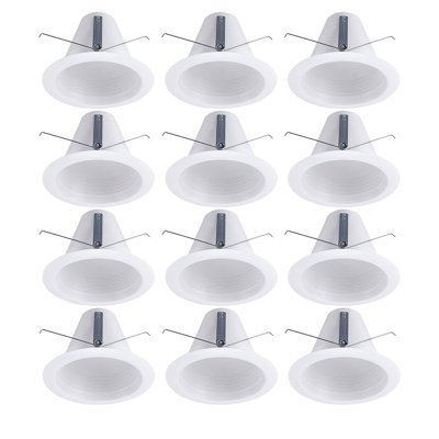 6'' White Baffle Recessed Trim