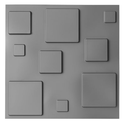 3D Wall Panels With Adhesive Included 19.6" 3D Blocks Design Wall Paneling
