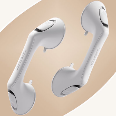 12" Suction Cup Shower Grab Bar, 2 Pack