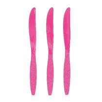 Hot Pink Plastic Knives (50 Pc)