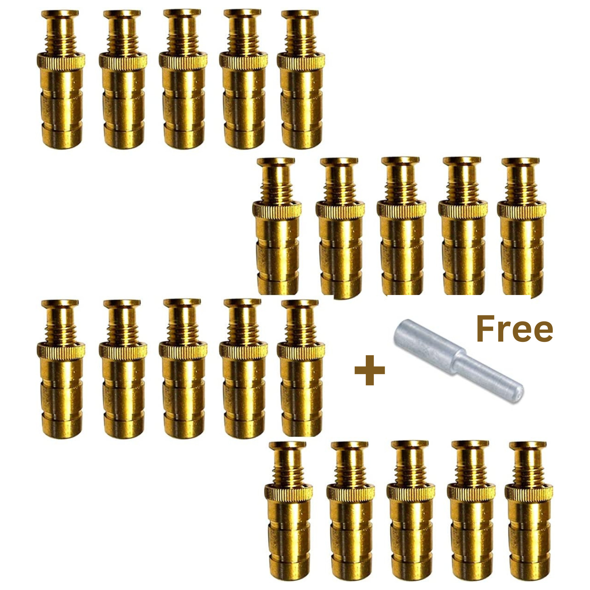 10-Pack Brass Pool Cover Anchors - Universal 3/4-Inch For Concrete, Inground Pool Safety Cover