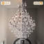 Lustre 42 lumières à intensité variable en cristal pour hauts plafonds-1819975761