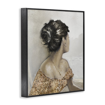Woman Looking Away Portrait Framed Giclee, design by E. Anthony Orme