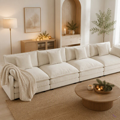 Canapé modulaire Free Combination, canapé modulaire 4 places, tissu chenille confortable