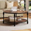 Table basse ronde avec centre de rangement et plateau rond en bois-106845503-112123446