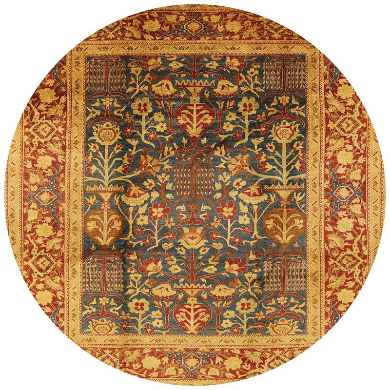 Oriental Indoor Rug, Round 5'