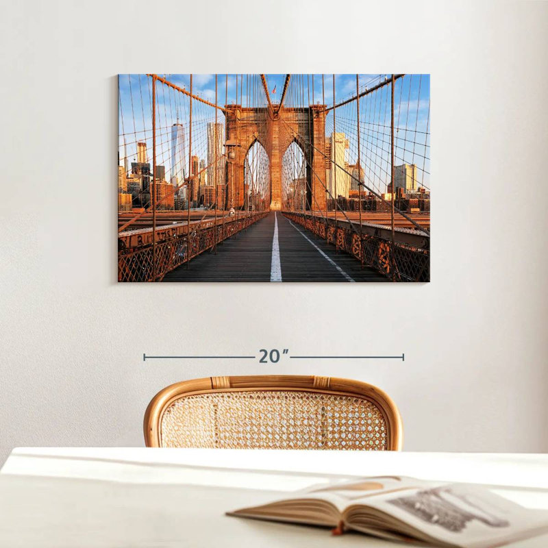 Brooklyn Bridge At Daybreak, 16" H x 24" W
