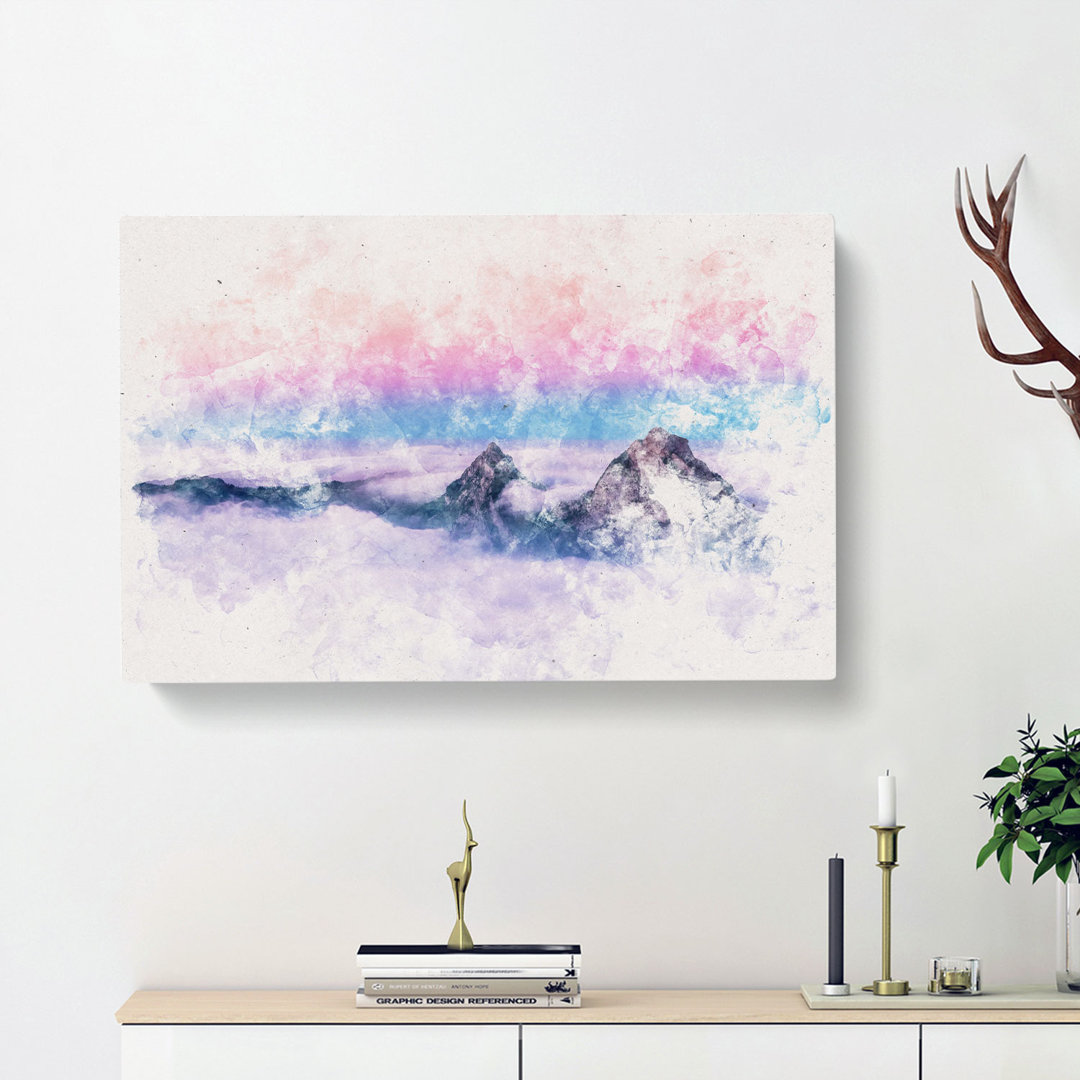 Clouds Over The Swiss Mountains - Wrapped Canvas