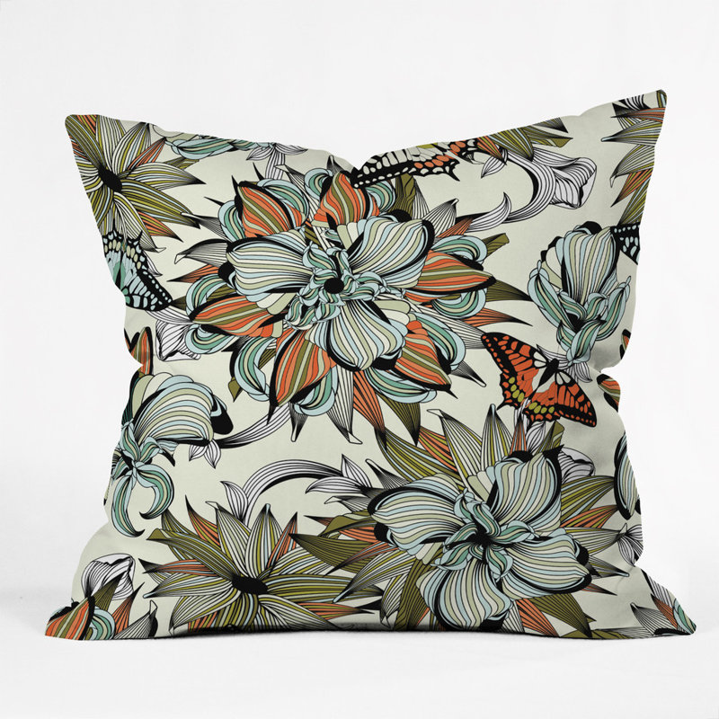Coussin en polyester Blooming Garden, 20 po x 20 po