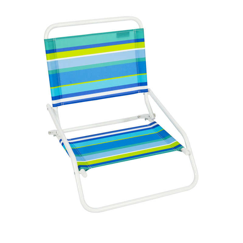 Chaise de plage pliante Rio Beach Wave 1 Position, rayures océaniques, Teal
