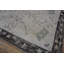 Charcoal and Ivory Color Antique Floral Folk Art American Hooked Rug