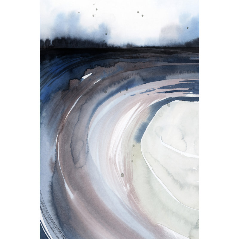 Geode Valley I by Grace Popp - Painting, 76 cm H x 51 cm W, Black Floater Framed