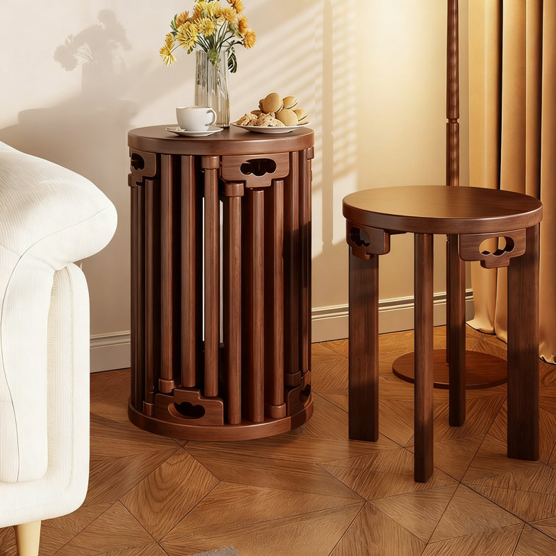 Six tabourets six-en-un, tabouret pliant rond en bois massif empilable, tabouret pliant de rechange pour table de salle à manger