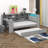 Multi-Functional Twin Size Daybed With Trundle, Built-In Desk, Wood Corner Bed With 8 Storage Shelves, Charging Station, And Upholstered Headboard-1797235136
