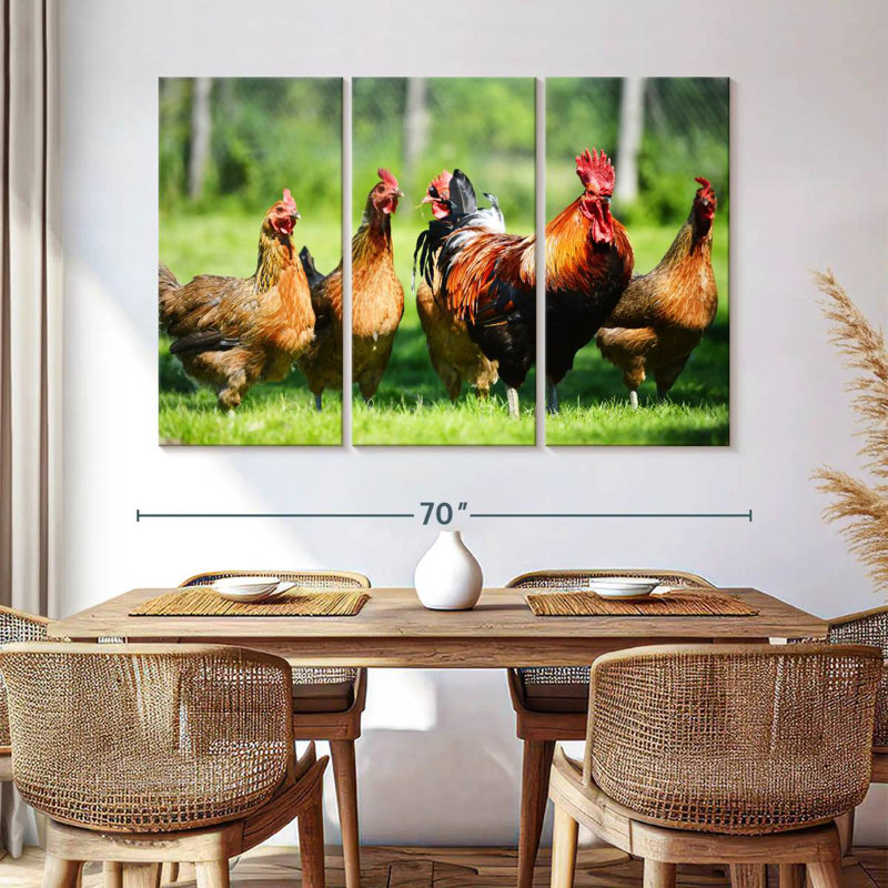 Poulets d'extérieur Brampt, H 42 po x l 65 po