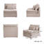 Fauteuil modulaire sans accoudoirs avec coussin à deux couches-1183771941