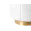 Pouffe Velvet White 43 cm 43 cm 37 cm