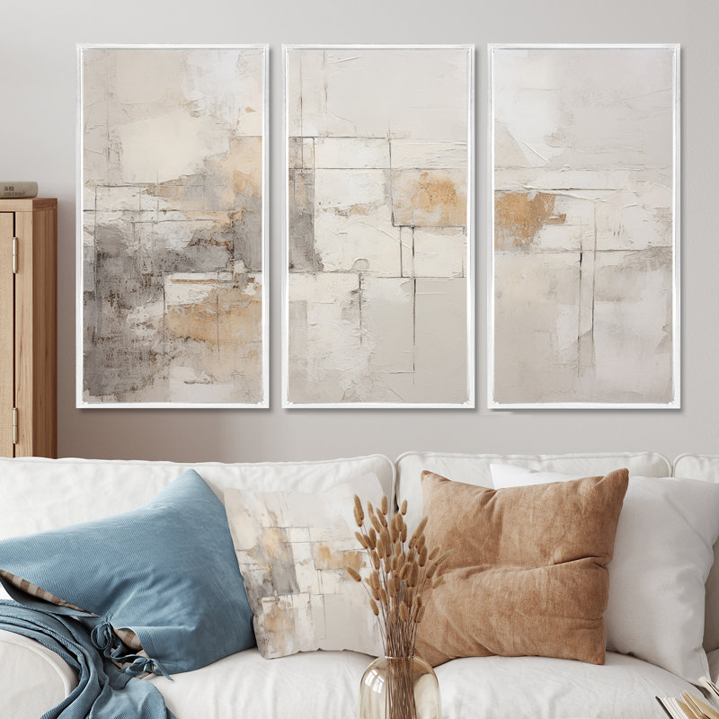 Minimalisme moderne scandinave Zen Art I - ensemble de décorations murales scandinaves modernes, H 40 po x l 60 po x P 1 po