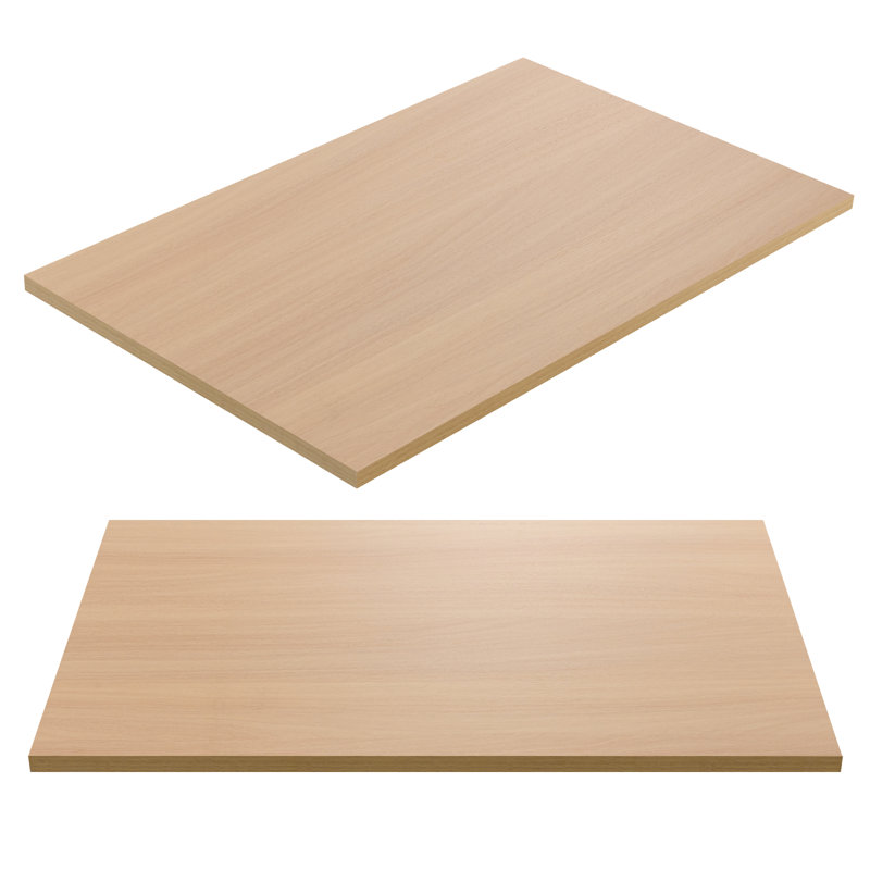 Plateau de table universel 30 x 20 po Kaboon, paquet de 2, noyer clair, Noyer clair