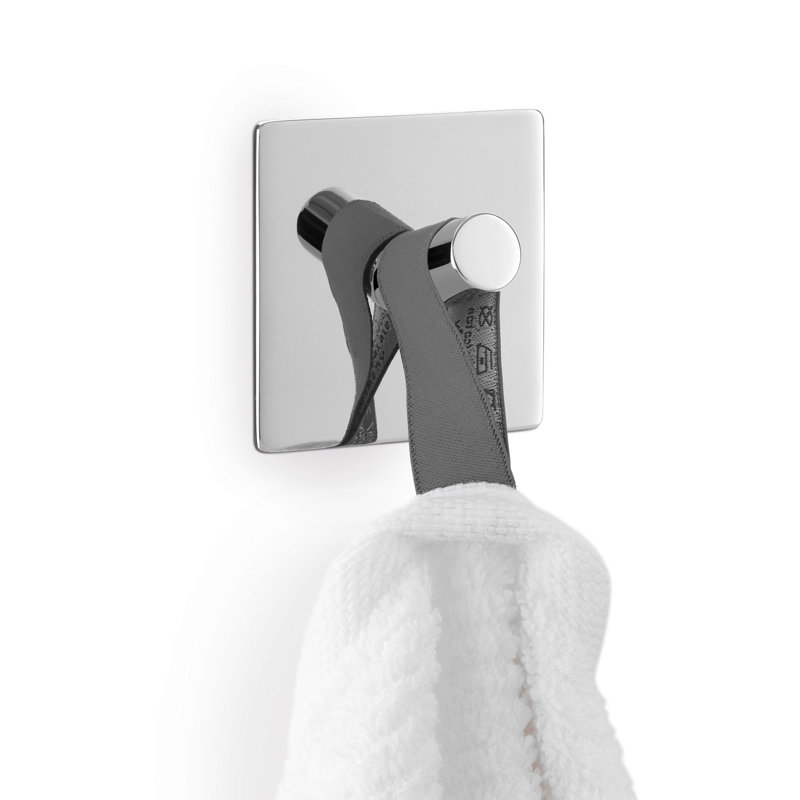 Zack Peco Square Towel Hook , Polished Chrome